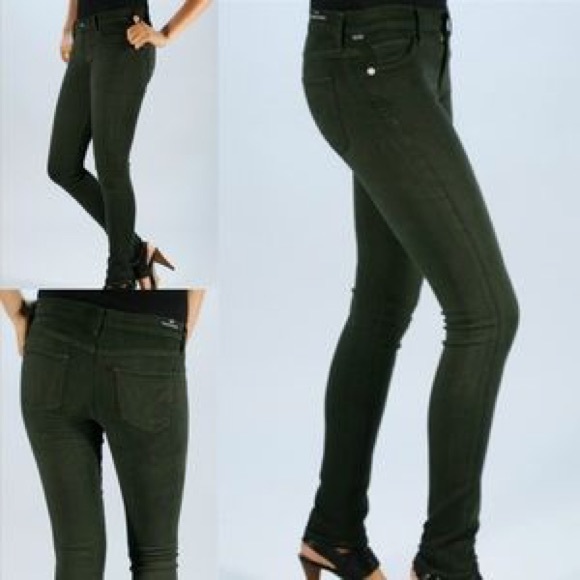hunter green skinny jeans